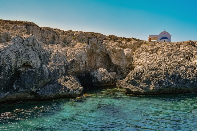 rocky coast, cliff, cape greco