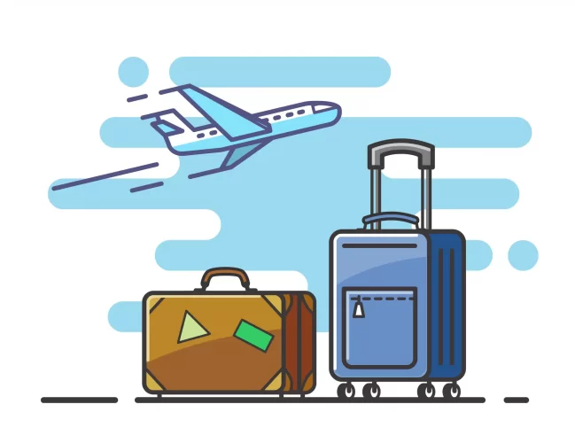 Flytning til udlandet udstyr kuffert fly