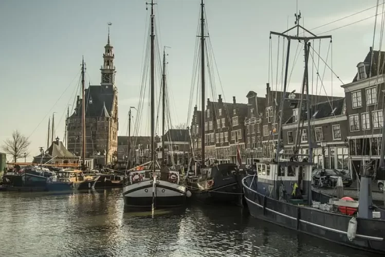 Billede af havn i Holland